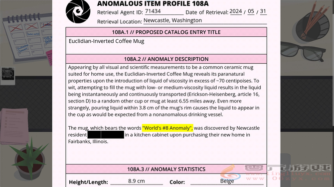 《Anomalous Intake》PC免费发布 超自然物品收集整理