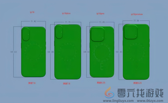 iPhone 16尺寸图曝光 Pro版明显增大屏幕黑边史上最窄