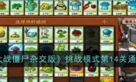 《植物大战僵尸杂交版》挑战模式第14关通关攻略