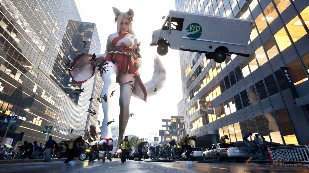 《女巨人游乐场》新截图 巨大美女大肆破坏城市(图2)